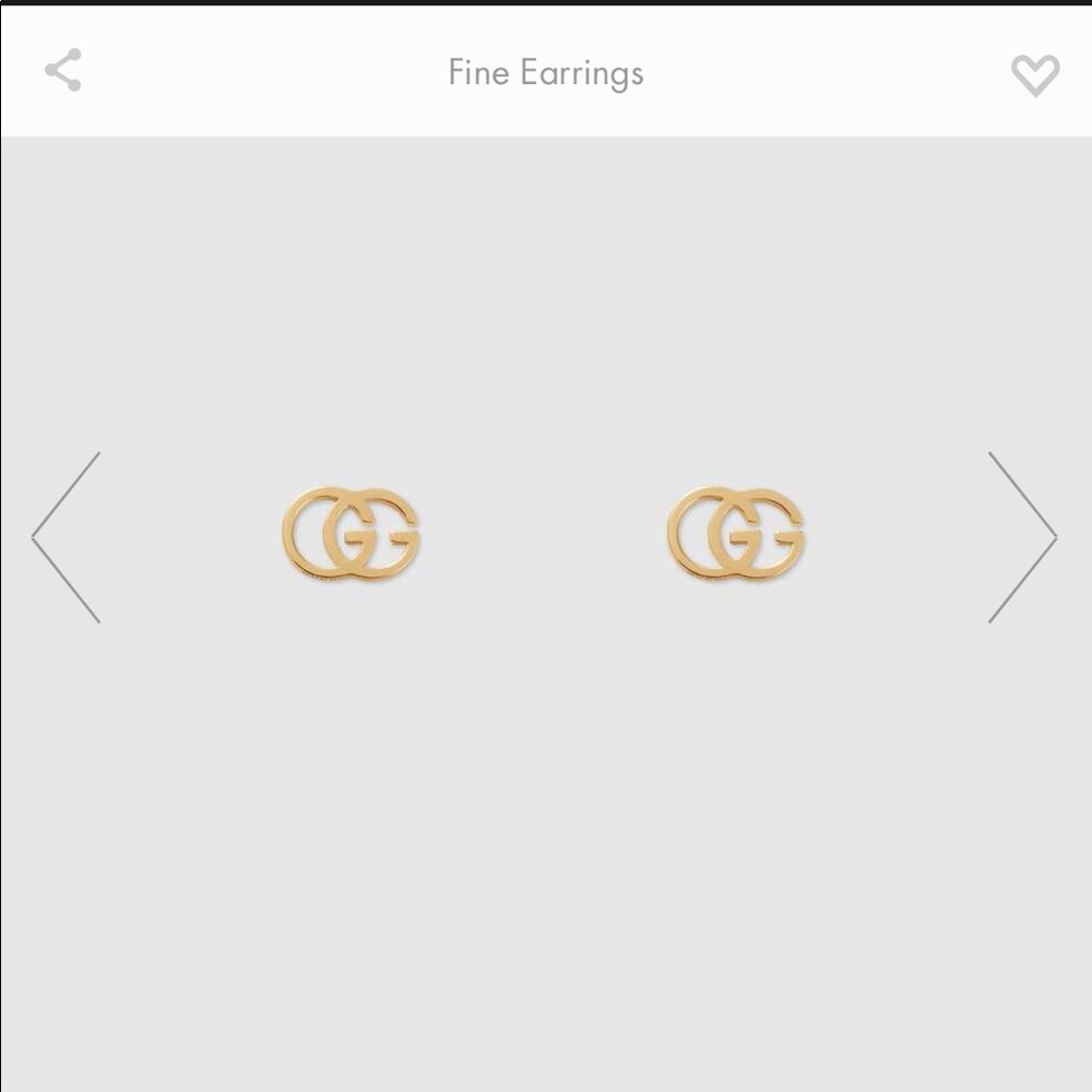 18k Gold Gucci GG Stud Earrings